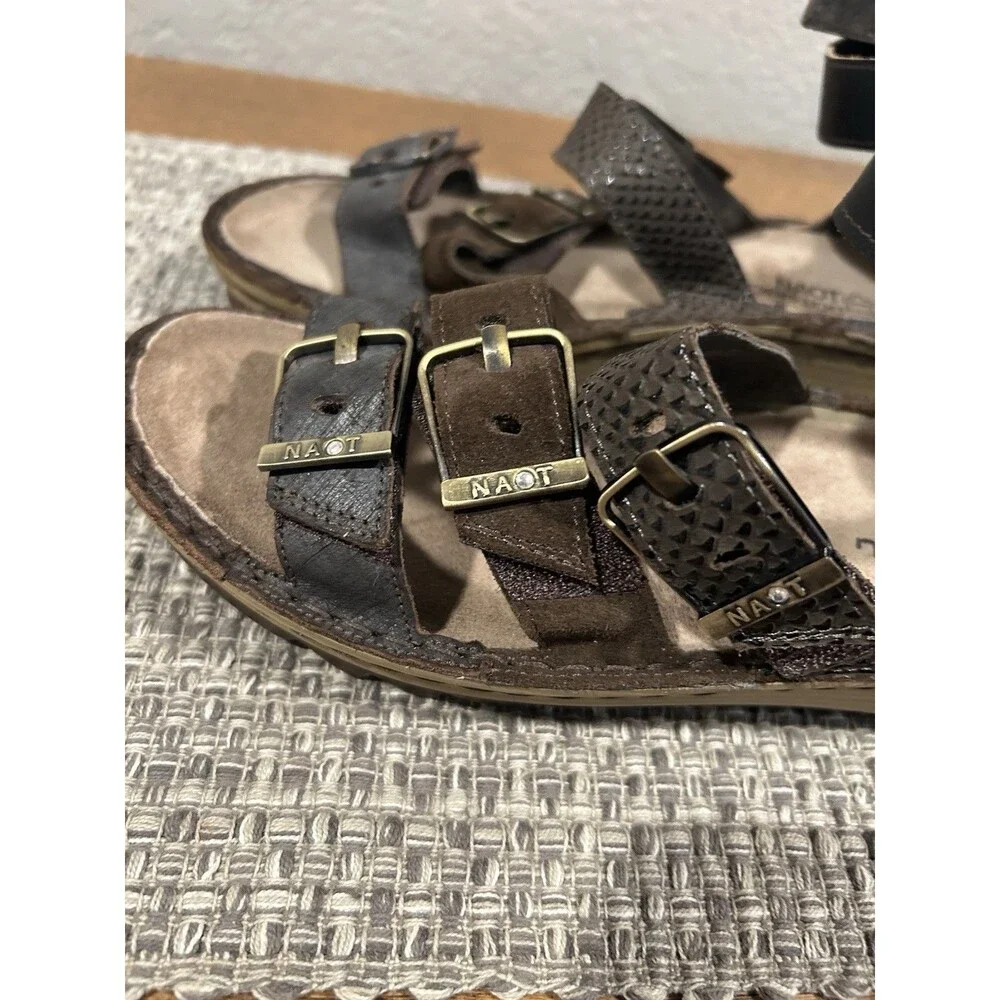 Naot Begonia Sandals Women’s Gladiator Straps Leather Size 41/ US 10 New No Box